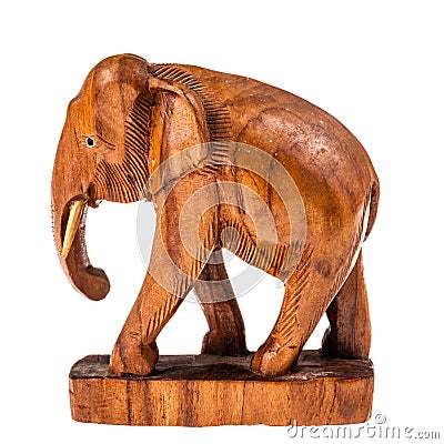 Wooden elephant Stock Photo