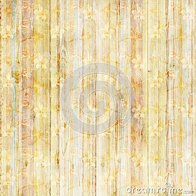 Wooden faded grungy flowers background Stock Photo