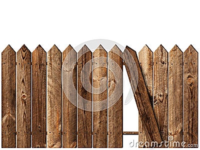 Wooden fence Stock Photo