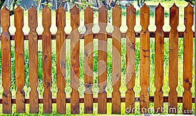 Traditional wooden fence Stock Photo