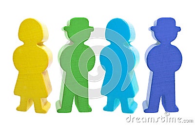 Wooden Figures Stock Photo