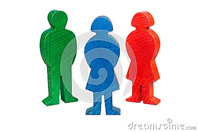 Wooden figures Stock Photo