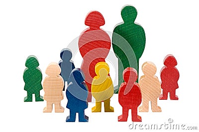 Wooden figures Stock Photo