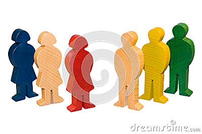 Wooden figures Stock Photo