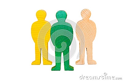 Wooden figures Stock Photo