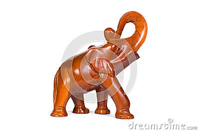 Wooden figurine elephant Stock Photo