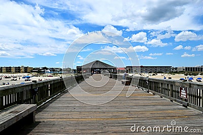 Wooden fishing pier background Editorial Stock Photo