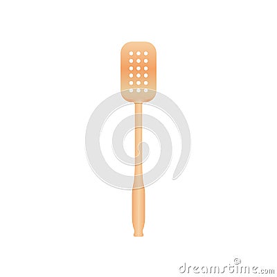 Wooden flippers. Turner spatula vector illustration isoalted on white background. Natural wood material for cooking. Suitable for Vector Illustration