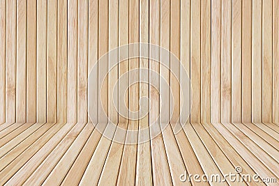 Wooden floor stage and wall Stock Photo