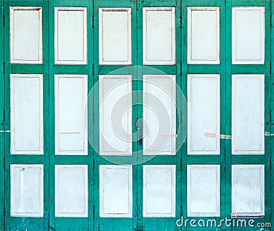 Wooden folding doors Stock Photo