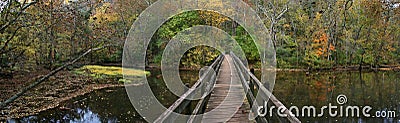 Wooden Foot Bridge Stock Photo