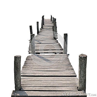 Wooden foot bridge Stock Photo