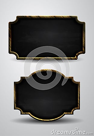 Wooden frame chalkboard background Vector Illustration