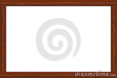 Wooden frame and line beautiful Vector illustration Cartoon Illustration