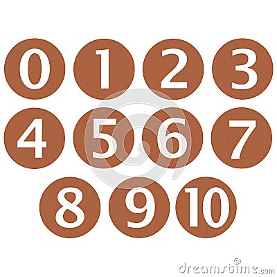 Wooden Framed Numbers Stock Photo