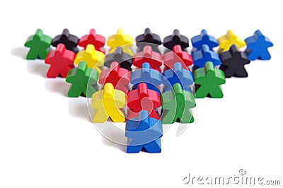Wooden game figures Stock Photo