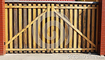 Wooden gate Stock Photo