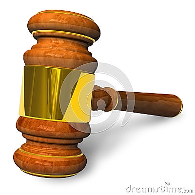 Wooden gavel Stock Photo