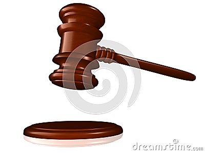 Wooden gavel Stock Photo