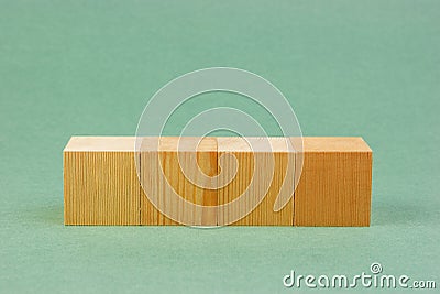 wooden geometric cube Stock Photo