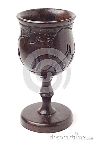 Wooden goblet from Africa Stock Photo