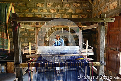 Wooden Handloom Editorial Stock Photo