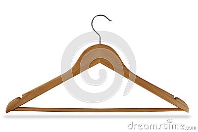 Wooden hanger Stock Photo