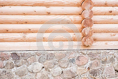 Wooden hause. sectioned log. Stock Photo