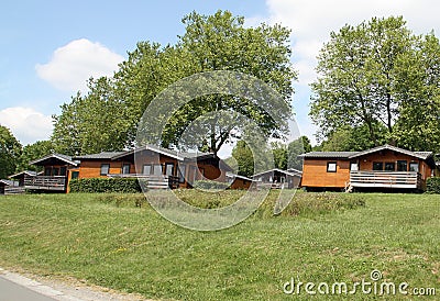 Wooden holiday houses Stock Photo