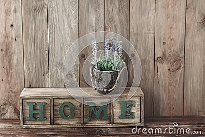 Wooden home decor Stock Photo