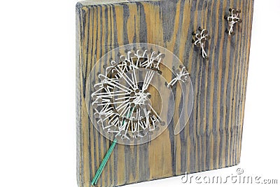 String art. Handwork. Flower Stock Photo