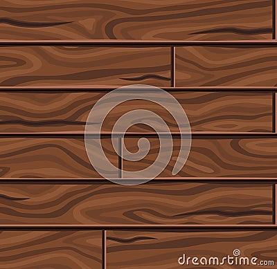 Wooden Horizontal Planks Background Vector Illustration