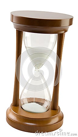 Wooden Hourglass Tilted Stock Photo