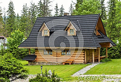 Wooden house in Zakopane Tatra mountains Stock Photo