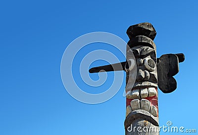 Wooden idol Stock Photo