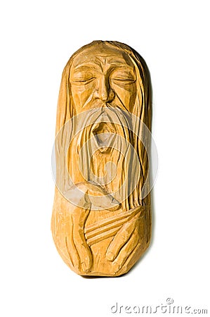 Wooden idol Stock Photo