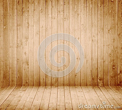 Wooden Interior room Stock Photo