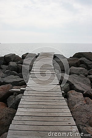 Wooden Jetty Stock Photo