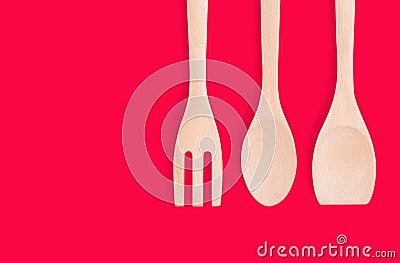 Wooden kitchen utensils Stock Photo