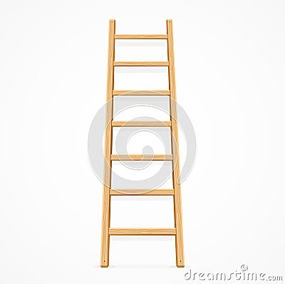 Wooden Ladder. Vector Vector Illustration