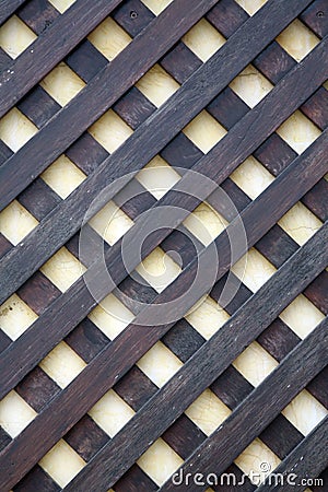 Wooden lattice Stock Photo