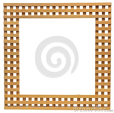 Wooden lattice frame isolated Stock Photo