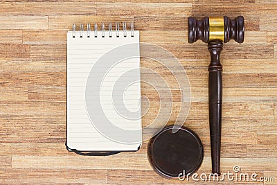 Wooden Law Gavel Stock Photo
