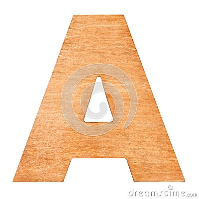 Wooden letter A Stock Photo