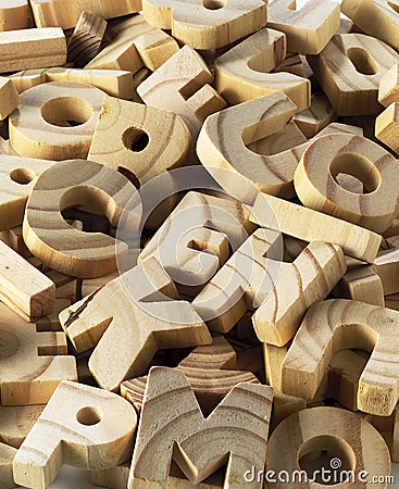 Wooden letters Stock Photo