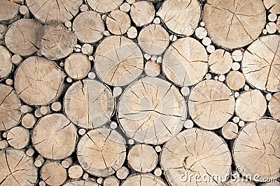 Wooden logs Background Stock Photo