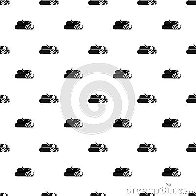 Wooden logs pattern, simple style Vector Illustration