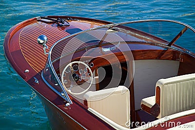 wooden luxury boat detail royalty free stock photography