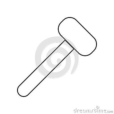 Wooden mallet, hammer icon. Element of Constraction tools for mobile concept and web apps icon. Outline, thin line icon for Stock Photo