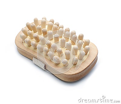 Wooden massager isolated Stock Photo